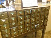 Manchester Central Library card index drawers