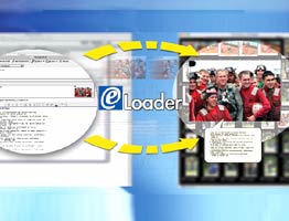 E-Loader: the pictures that arrive by email — illustration from the Picdar site as published in 2005